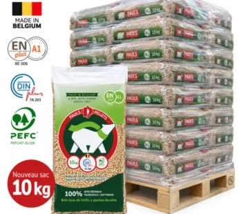 PAULS Holzpellets – 35 × 15 kg Halbpalette (525 kg) – 100 % Nadelholz