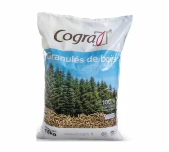 Cogra Holzpellets – 70 × 15 kg Palette – 100 % Nadelholz
