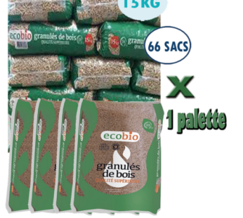 ECOBIO Holzpellets – 66 × 15 kg Palette – 100 % Nadelholz