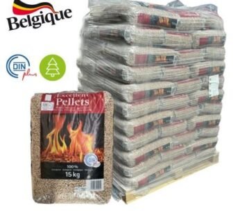 Excellent Holzpellets – 77 × 15 kg Palette (1.155 kg) – 100 % Nadelholz, ENplus A1 & DINplus