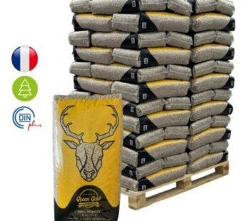 Green Gold Jura Holzpellets – 72 × 15 kg Palette (1.080 kg) – 100 % Nadelholz, DINplus & PEFC