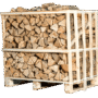 Halbpalette Kaminholz Esche kammergetrocknet – Holzscheite 25 cm – 1,02 m³ – hohe Heizleistung