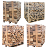 4 Paletten de 12 Ster de Holzscheite 25 cm – Kaminholz Hartholz (Eiche, Hainbuche, Buche, Esche)