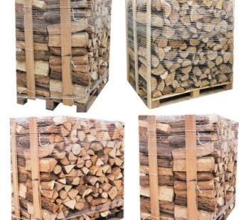 Kaminholz 40 cm – 4 Paletten – 2× Weißeiche und 2× Buche/Hainbuche – extra trocken