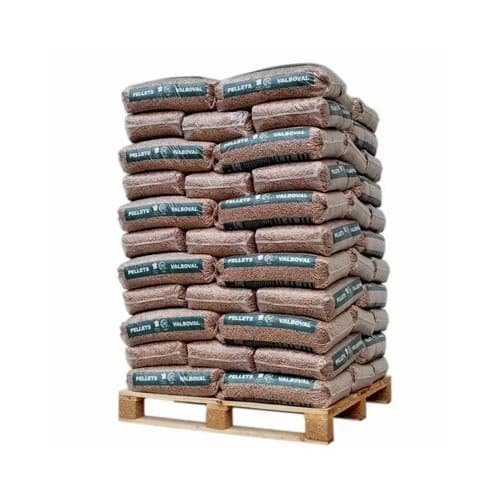 Valboval Holzpellets – 65 × 15 kg Palette (975 kg) – 100 % Nadelholz, DINplus