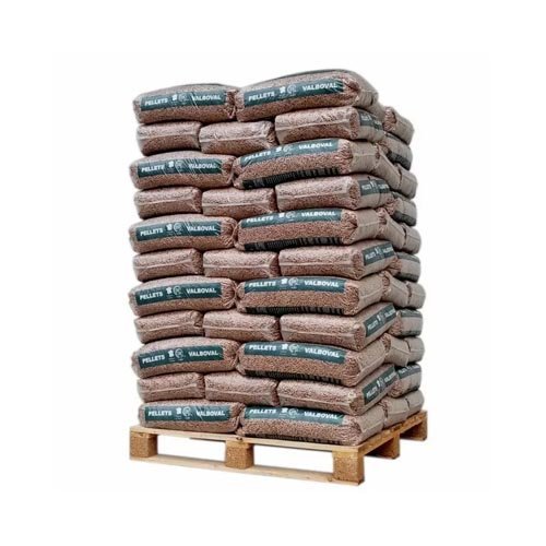 Valboval Holzpellets – 65 × 15 kg Palette (975. kg) – 100 % Nadelholz, DINplus