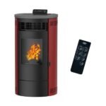 Sannover Luft-Pelletofen Flavia 9,5 kW Bordeaux