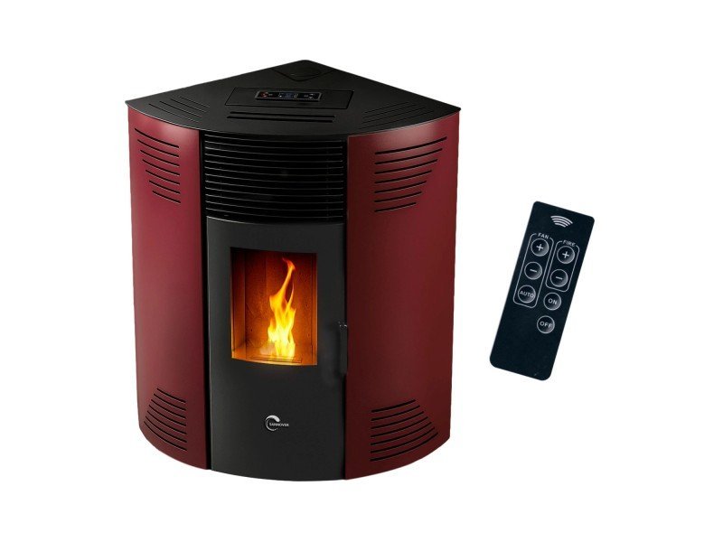 Sannover Eck-Pelletofen Iseos 12,2 kW Bordeaux