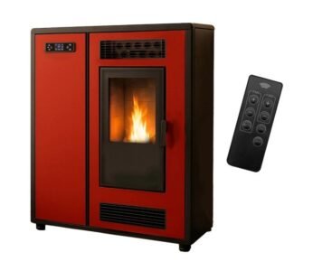 Sannover Luft-Pelletofen Slim Astral 12,2 kW Bordeaux