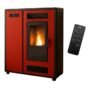 Sannover Luft-Pelletofen Slim Astral 12,2 kW Bordeaux