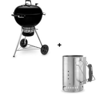 Weber Holzkohlegrill-Set Master-Touch 5750 Schwarz – mit Anzündkamin