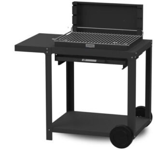 Le Marquier Holzkohlegrill Montory Schwarz – mit Stahlwagen