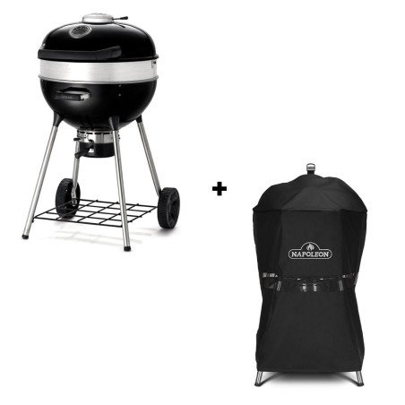 Napoleon Holzkohlegrill-Set Kettle PRO 57 cm mit Abdeckhaube