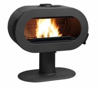 Invicta FIFTY Holzofen – 10 kW – Gusseisen, Anthrazit, mit Standfuß