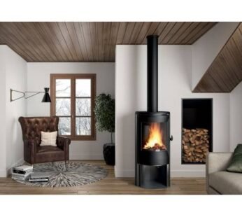 Invicta NEOSEN Holzofen – 6 kW – Stahl, Schwarz, mit 3 Sichtscheiben