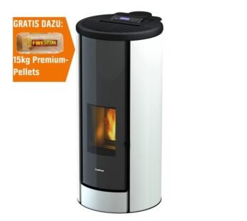 Freepoint Pelletofen Breeze Stahl Weiß 9,1 kW mit Automatik