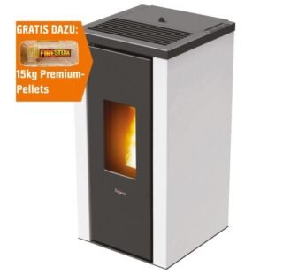 PEGASO Pelletofen Vera Stahl Weiß 7 kW mit Automatik