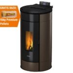 Freepoint Pelletofen Globe Stahl Braun 10,5 kW mit Automatik