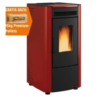 Firefix Pelletofen Ketty Stahl Schwarz-Bordeaux 6,3 kW