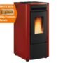 Firefix Pelletofen Ketty Stahl Schwarz-Bordeaux 6,3 kW