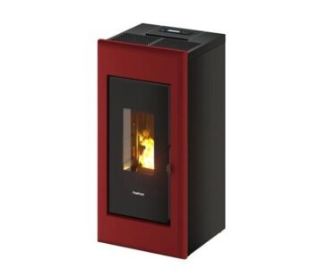 Freepoint Pelletofen One Airtight Stahl Bordeaux 7 kW