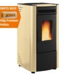 Firefix Pelletofen Ketty Stahl Schwarz-Beige 6,3 kW