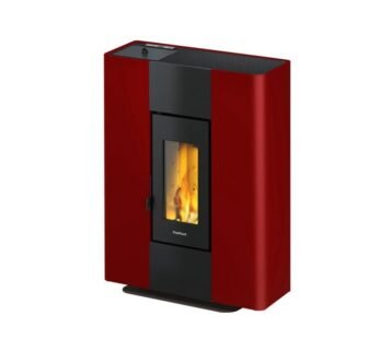 Freepoint Pelletofen Roxy Stand Stahl Bordeaux 7 kW