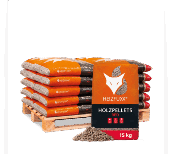 Heizfuxx Red ENplus A1 Holzpellets Hartholz 15kg x 20 Sack 300kg Palette