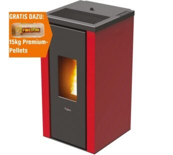 PEGASO Pelletofen Vera Stahl Bordeaux 7 kW mit Automatik