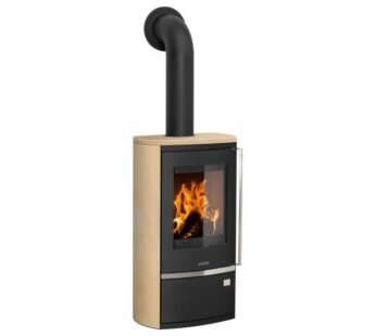 Justus Rento R II Kaminofen Sandstein Schwarz 6 kW mit Automatik