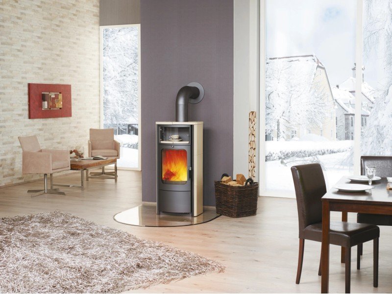 Hark Dauerbrand Kaminofen Opera-B Creme mit Automatik 7 kW EEK: A+