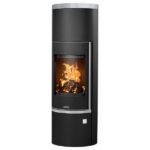 Justus Kaminofen Faro W+ 2.0 Stahl Schwarz mit Speckstein Grau 7 kW