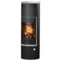 Justus Kaminofen Faro W+ 2.0 Stahl Schwarz mit Speckstein Grau 7 kW