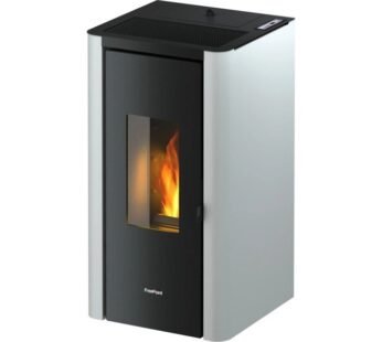Freepoint Pelletofen Indi Stahl Weiß 7 kW mit Automatik