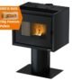 Freepoint Pelletofen Modo Stahl Schwarz 9,3 kW
