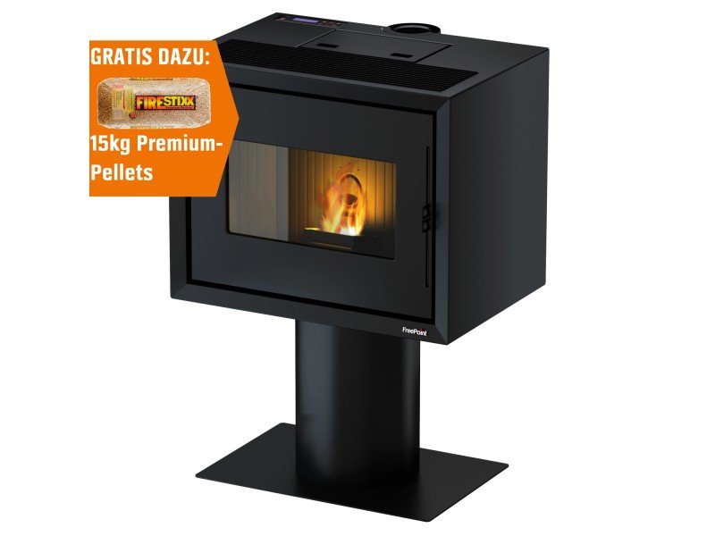 Freepoint Pelletofen Modo Stahl Schwarz 9,3 kW