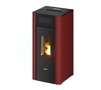 Freepoint Pelletofen Amaranto Stahl Bordeaux 8,5 kW mit Automatik
