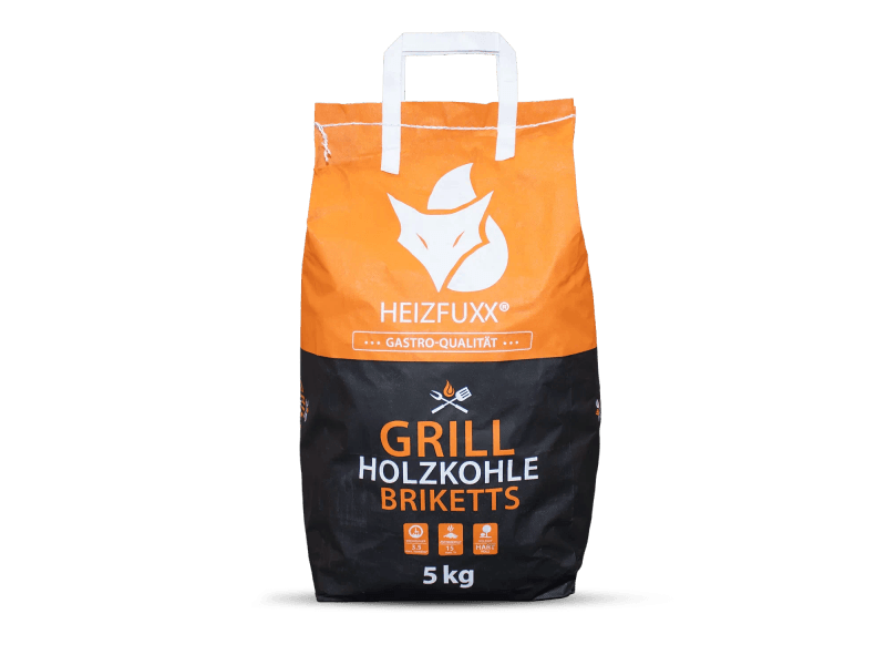 Heizfuxx Grillbriketts 5kg x 130 Sack 650kg Palette