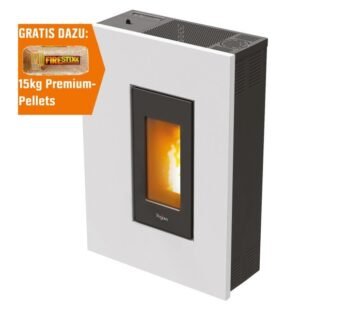 PEGASO Pelletofen Madison Stahl Weiß 5,3 kW mit Automatik