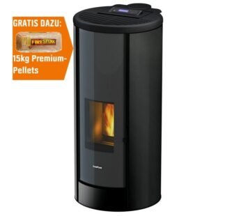 Freepoint Pelletofen Breeze Stahl Schwarz 9,1 kW mit Automatik