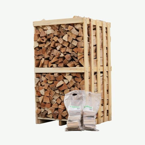Getrocknetes Eichenholz – intensive Wärme und lange Brenndauer – Holzbox 1,8 m³